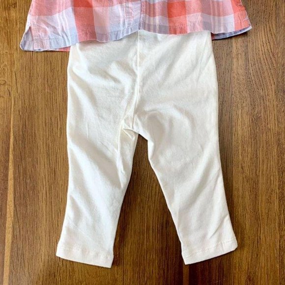 OLD NAVY Girl's Plaid Outfit Set 6-12 months New Top & Leggings Set NWT Girls - Picture 6 of 6